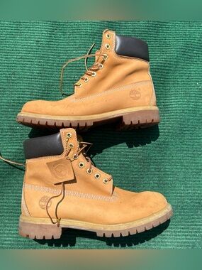 Timberland 6 Inch Premium Waterproof Boot 'Wheat' Nubuck Men’s Size 9.5